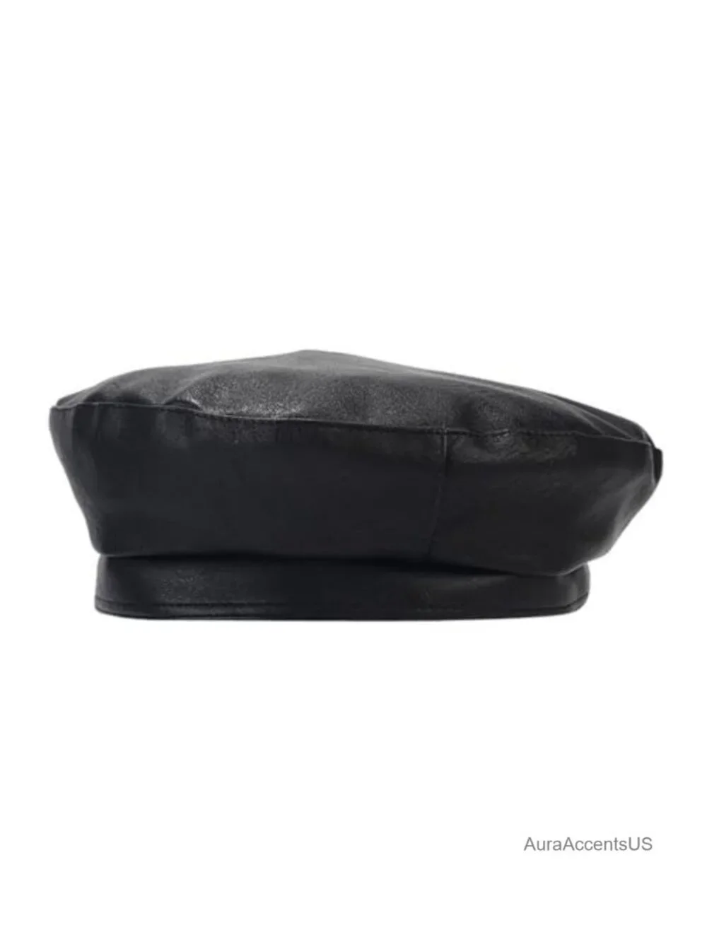 PU Leather Vintage Beret Hat Adjustable Newsboy Cap
